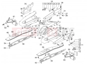 gilera 2007 Nexus 250 Central cover - Footrests