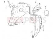 Front glove-box - Knee-guard panel - Gilera Nexus 500 2010