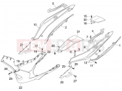 Side cover - Spoiler - Gilera Nexus 500 2010