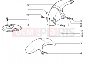 gilera Runner 180 VXR Front and rear mudguard