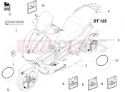 gilera 2011 Runner 125 ST 4T Plates - Emblems