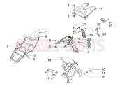 gilera 2013 Runner 125 ST 4T hátsó burkolat - sárvédő