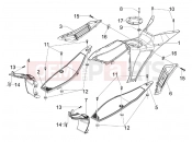 gilera 2015 Runner 125 ST 4T Central cover - Footrests