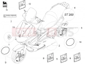 gilera 2009 Runner 200 ST 4T Plates - Emblems