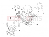 gilera 2005 Runner 200 VXR 4T (ZAPM464) Carburettor, assembly - Union pipe