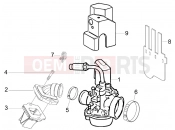 gilera 2009 Stalker 50 Carburettor, assembly - Union pipe
