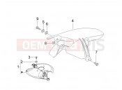 Wheel huosing - Mudguard - Gilera Stalker 50 Special Edition 2008