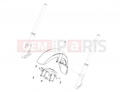 Front mudguard-Pillar - Motoguzzi Audace 1400 Carbon ABS 2017