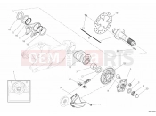 DUCATI Superbike 1098 S REAR WHEEL SPINDLE » REAR WHEEL
