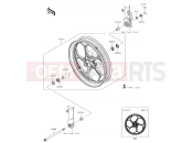 Front Hub - Kawasaki NINJA 300 ABS (EX300BHFA) 2017