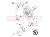 Rear Hub - Kawasaki NINJA 300 ABS (EX300BHFA) 2017
