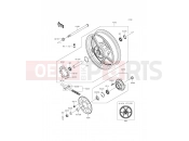 Rear Hub - Kawasaki ER-6n ABS (ER650FCF) 2012