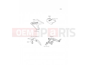 Decals(White) - Kawasaki ER-6n ABS (ER650FEF) 2014