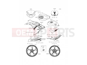 Decals(Green) - Kawasaki NINJA 300 (EX300AEFA) 2014