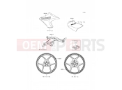 Decals(Black) - Kawasaki ER-6n (ER650EFF) 2015