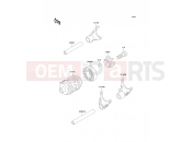 Gear Change Drum/Shift Fork(s) - Kawasaki KX100 (KX100-C3) 2000