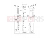 Front Fork - Kawasaki KLE250 (KLE250-A5) 2000