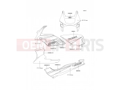Decals(Silver) - Kawasaki GPZ500S (EX500-E9) 2002