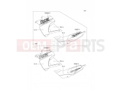 Decals(Gold/White) - Kawasaki KLE500 (KLE500-A12) 2002