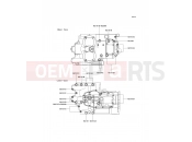 Crankcase Bolt Pattern - Kawasaki W650 (EJ650-A4) 2002