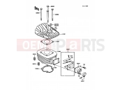 Cylinder Head/Cylinder - Kawasaki KDX80 (KDX80-C4) 1987