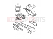 KAWASAKI KLR250 (KL250-D4) Decals(EBONY)(KL250-D5)
