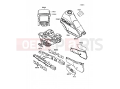 KAWASAKI KLR250 (KL250-D4) Decals(WHITE/BLUE)(KL250-D5)