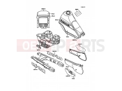 KAWASAKI KLR250 (KL250-D4) Decals(WHITE/RED)(KL250-D5)