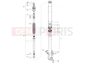 Front Fork Left - MV Agusta 1999 F4 750 ORO