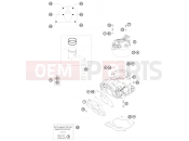 CYLINDER, CYLINDER HEAD - KTM 125 SX (6101L0) [EU] 2012