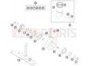 CRANKSHAFT, PISTON - KTM 150 SX (6101L1) [EU] 2012