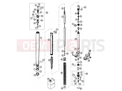 FRONT FORK DISASSEMBLED - KTM 400 SX RACING (830125) [EU] 2002