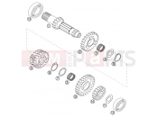 TRANSMISSION I - MAIN SHAFT - KTM 400 SX RACING (830125) [EU] 2002