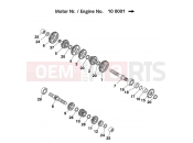 TRANSMISSION I - MAIN SHAFT - KTM 65 SX (600116) [EU] 2001