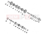 KTM 65 SX (600115) [EU] 2001 TRANSMISSION I - MAIN SHAFT