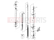 FRONT FORK DISASSEMBLED - KTM 400 LC4-E (932206) [GB] 2000