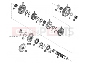 TRANSMISSION II - COUNTERSHAFT - KTM 620 EGS-E 11LT ORANGE (972778) [EU] 1997