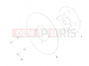Polaris 2007 LEV GEM - E2/E4/E6/ES/EL/ELXD WHEELS | WHEELS, COMPONENTS, END, 9.21 INCH, DISC 4 BOLT - e2/e4/eS/eL (49GEMWHEELS11END9.21)