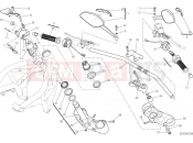 DUCATI 2016 Monster 821 Dark HANDLEBAR AND CONTROLS [MOD:M821DARK]