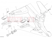 DUCATI 2016 Monster 821 Dark FOOTRESTS, RIGHT [MOD:M821DARK]