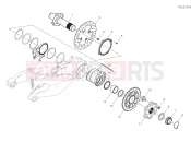 DUCATI Panigale V2 REAR WHEEL SPINDLE [MOD:PANV2]