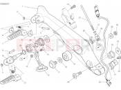 DUCATI 2018 Scrambler Cafe Racer FOOTRESTS, LEFT [MOD:SCR800CR]
