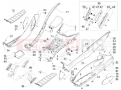 Central cover - Footrests - Piaggio MP3 500 MAXI Sport ABS 2019