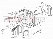 Cylinder head unit - Valve - Piaggio Typhoon 125 4T 2V 2020
