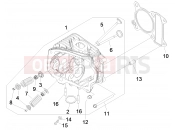 Cylinder head unit - Valve - Piaggio Zip 100 4T (APAC) 2011