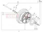 Front wheel - Piaggio Zip 100 4T (APAC) 2011