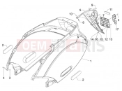 Rear cover - Splash guard - Piaggio Zip 100 4T (APAC) 2011