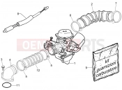Carburettor, assembly - Union pipe - Piaggio Zip 100 4T (APAC) 2017