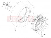 Rear wheel - Piaggio Zip 50 4T 25 Km/h 2020