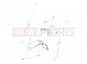 Front mudguard-Pillar - Motoguzzi V9 Roamer 850 (APAC) 2019